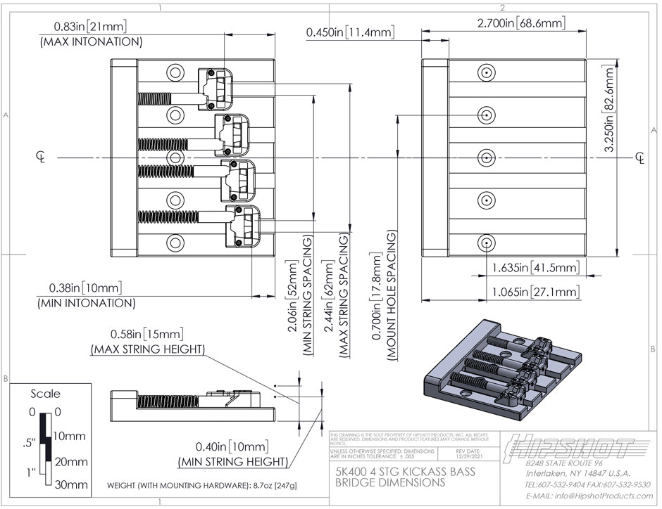 Abmessungen KickAss Bass Bridge