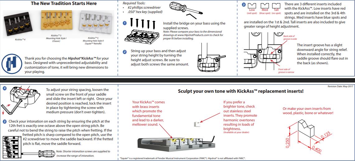 Gebrauchsanleitung KickAss Bass Bridge