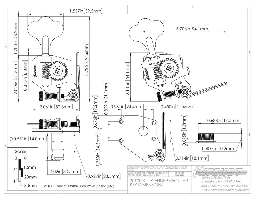 BT 1 Dimensions