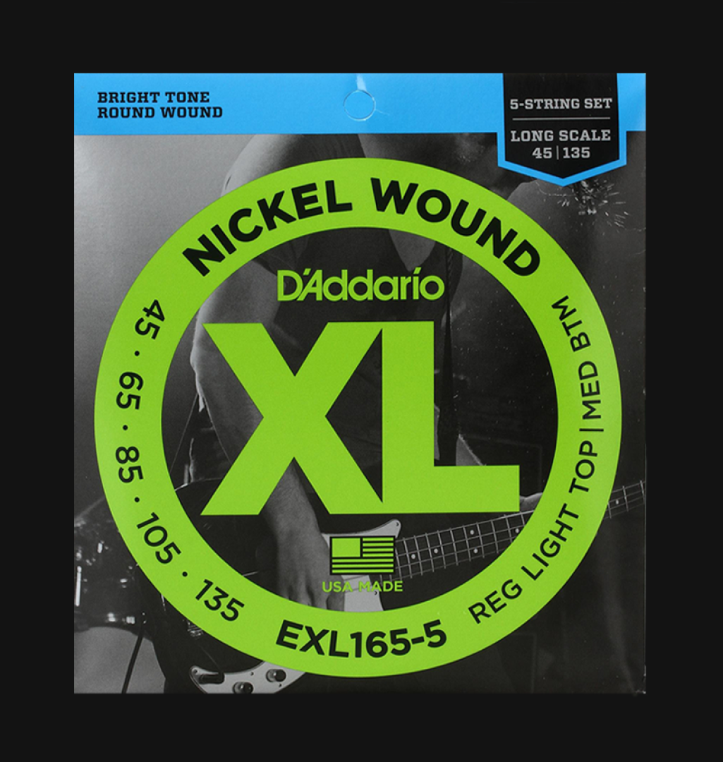 D'Addario EXL165-5 'Reg Light Top'