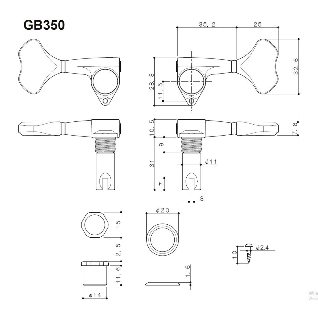 Gotoh GB350 Bass Tuner Res O Lite 2
