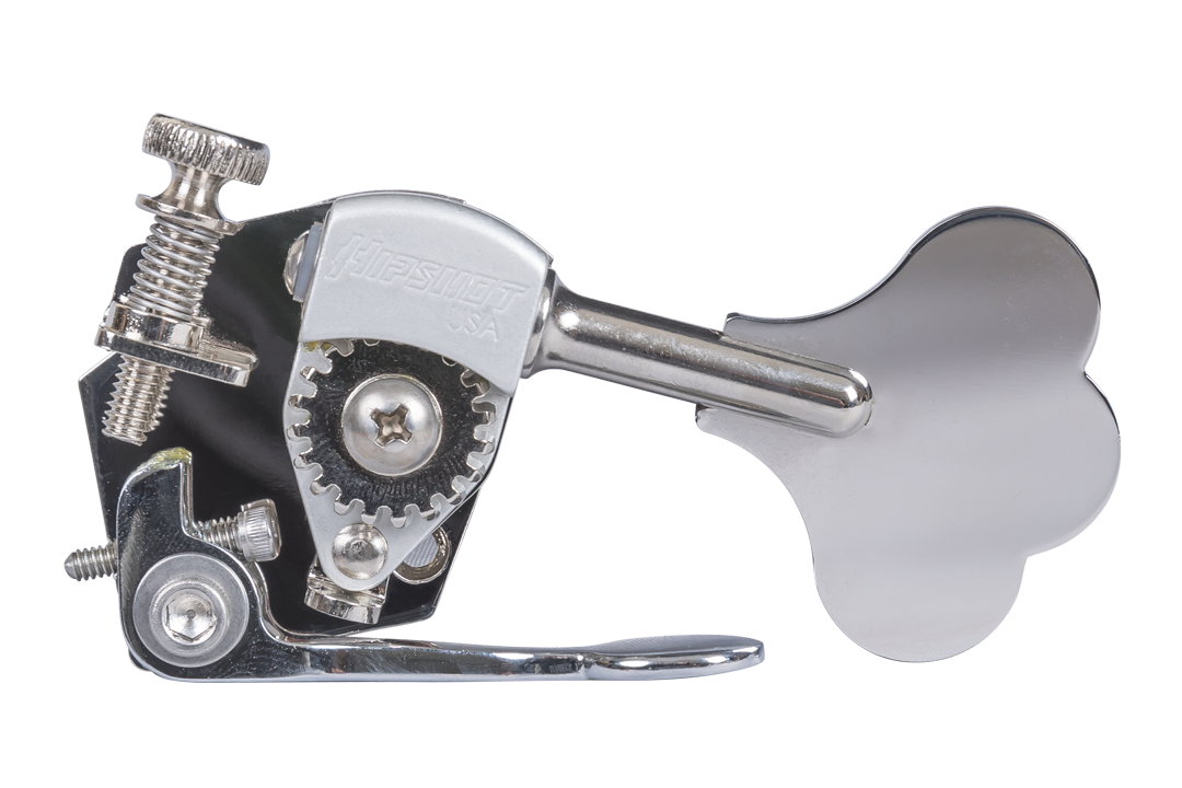 Hipshot Ultralite Xtender HE6 Double Stop Clover 3/8 Bass Mechanik 'Chrom'
