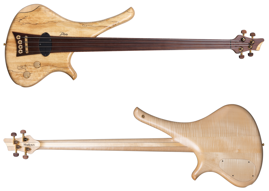 Marleaux Diva 4 Spalted Maple Fretless