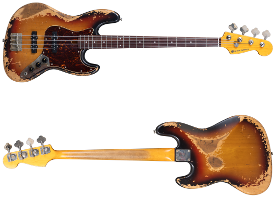 Unity Guitars Jazz Bass Vintage Sunburst Relic